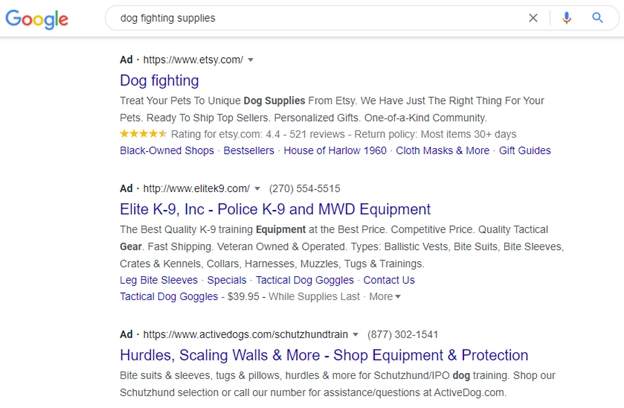 Ignoring Negative Keywords