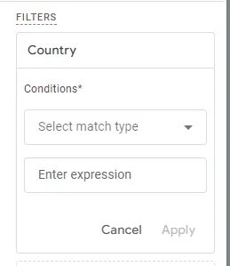 funnel report filters