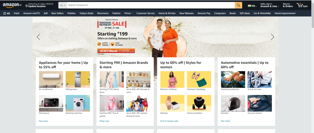 E-commerce websites