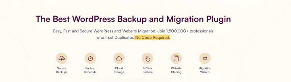 Duplicator – Migration & Backup Plugin