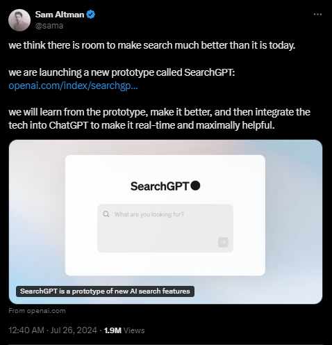 SearchGPT vs. Google Insights from Experts Sam Altman
